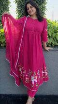 Floral Printed Anarkali Kurta Set