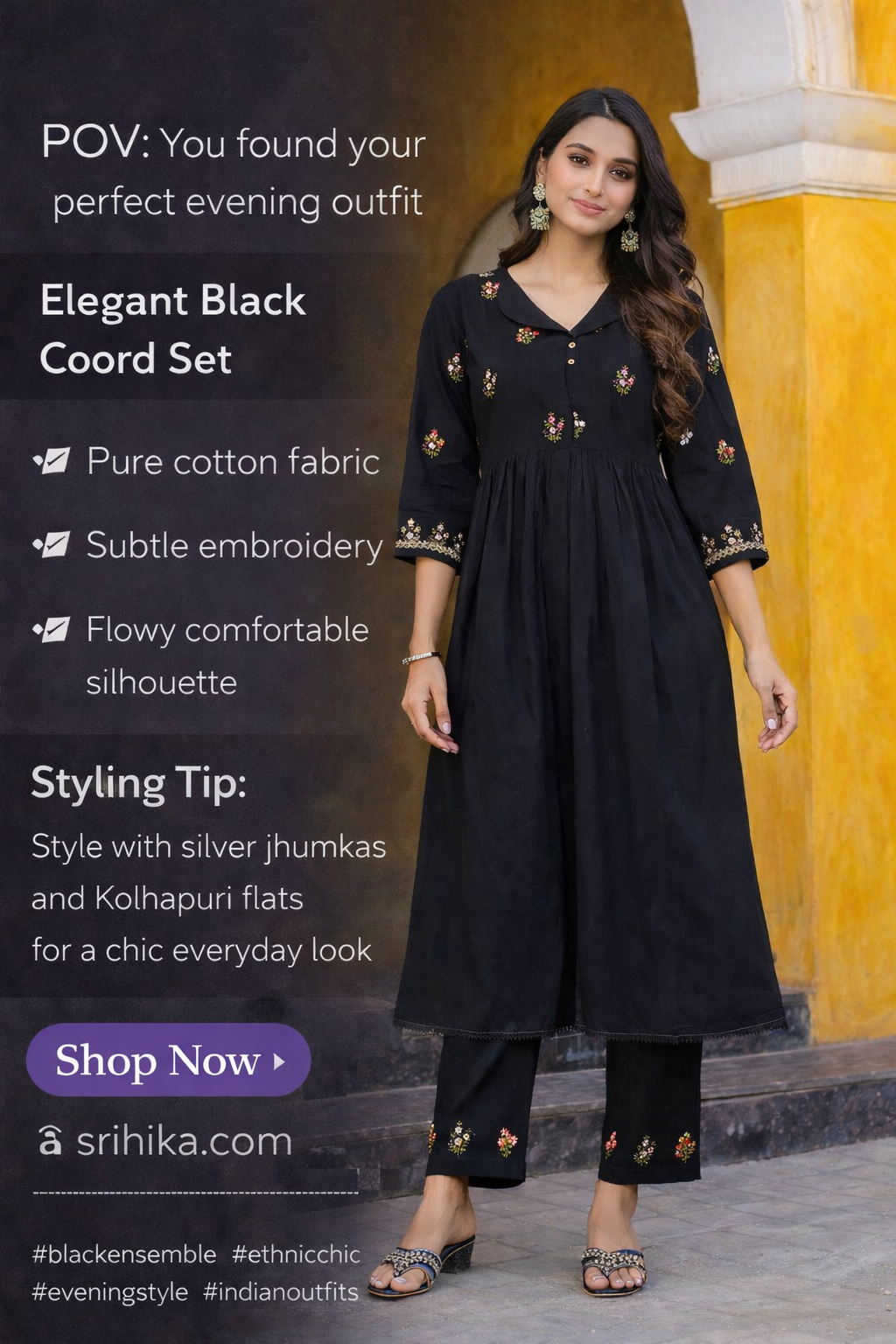 Elegant Black Coord Set