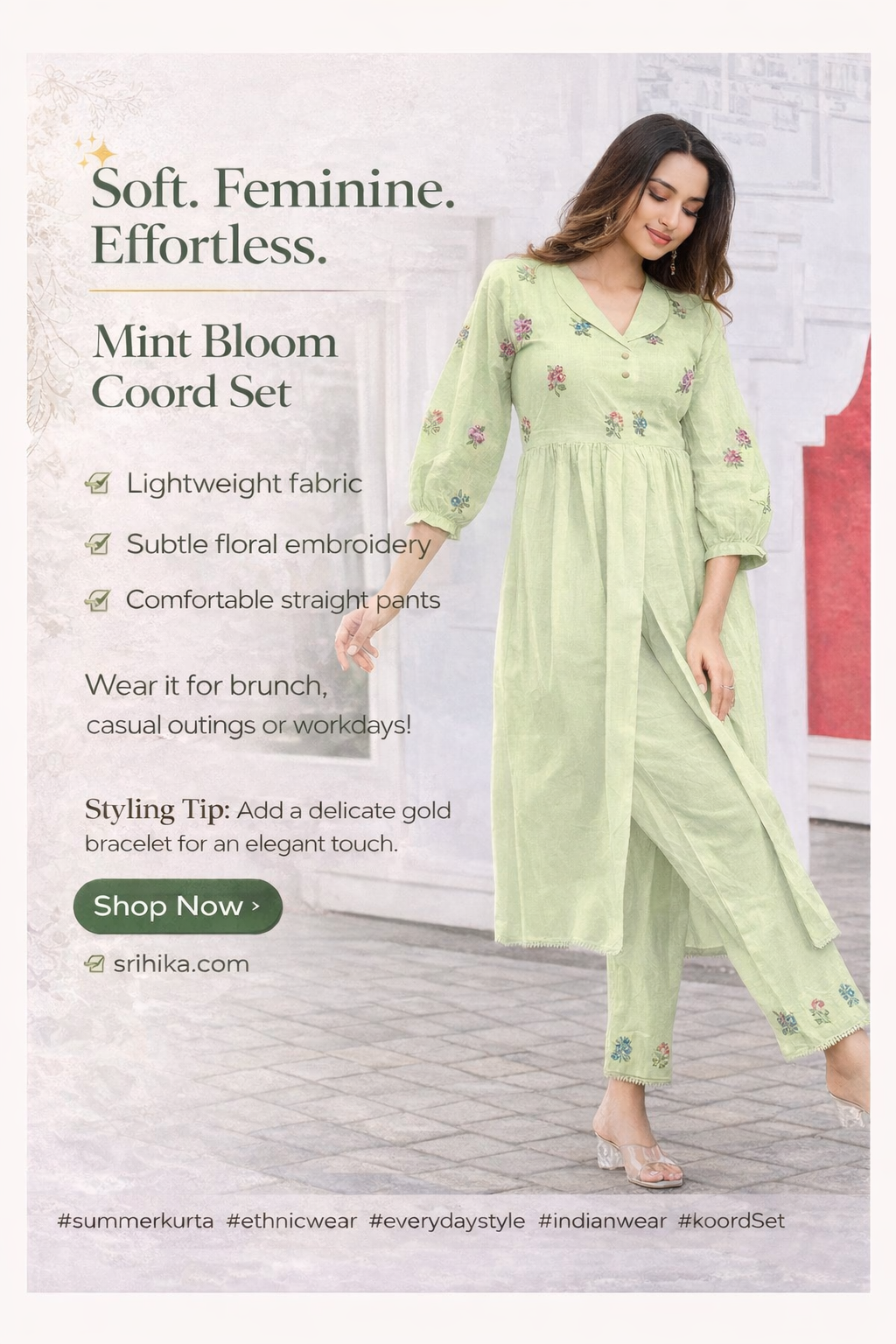 Mint Bloom Coord Set