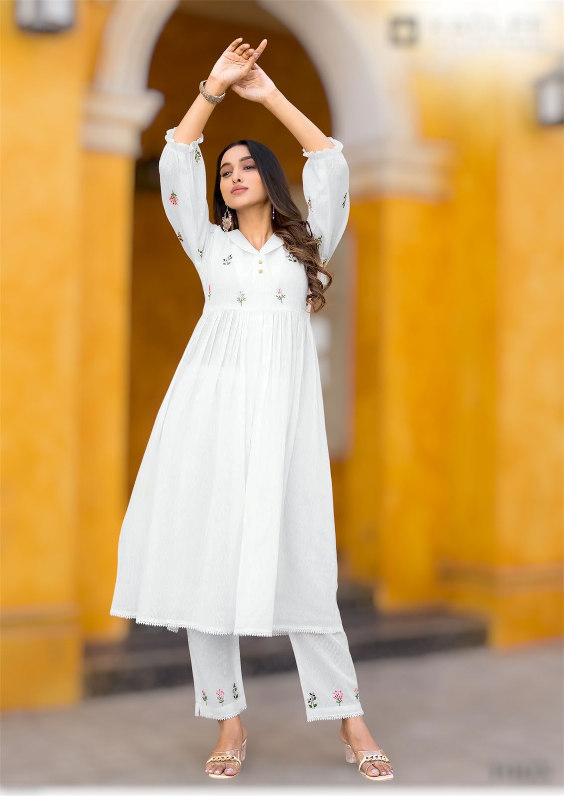 Charming White Coord Set